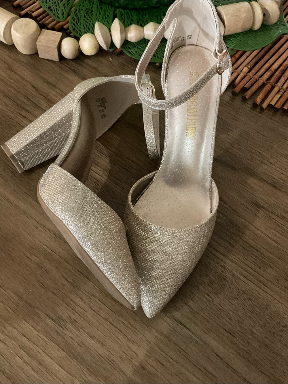 Dream Paris Ankle Strap High Heel Size 9.5 Glitter  Formal
